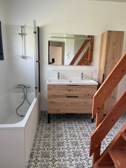 Transformation d'une buanderie en salle de douche